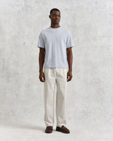 wax london men's Dean - Pale Blue Textured Organic Cotton T-Shirt