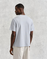 wax london men's Dean - Pale Blue Textured Organic Cotton T-Shirt