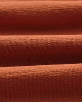 wax london men's Dean - Rust Textured Organic Cotton T-Shirt