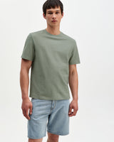 wax london men's Dean - Sage Textured Organic Cotton T-Shirt