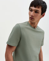 wax london men's Dean - Sage Textured Organic Cotton T-Shirt