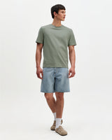 wax london men's Dean - Sage Textured Organic Cotton T-Shirt