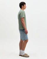 wax london men's Dean - Sage Textured Organic Cotton T-Shirt