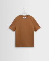 wax london men's Dean - Tan Textured Organic Cotton T-Shirt