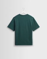 wax london men's Dean - Teal Textured Organic Cotton T-Shirt