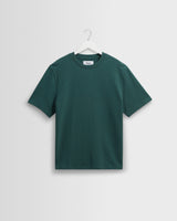 wax london men's Dean - Teal Textured Organic Cotton T-Shirt
