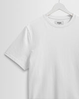 wax london men's Dean - White Textured Organic Cotton T-Shirt