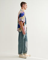 wax london men's Didcot - Multicolour Painted Shapes Short-Sleeve Shirt