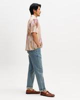 wax london men's Didcot - Pastel And Multicolour Floral Short-Sleeve Shirt