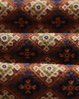 wax london men's Didcot - Rust Tile Print Seersucker Short-Sleeve Shirt