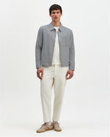 wax london men's Eldon - Light Blue Herringbone Cotton Jacket