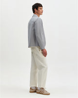 wax london men's Eldon - Light Blue Herringbone Cotton Jacket