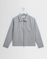 wax london men's Eldon - Light Blue Herringbone Cotton Jacket