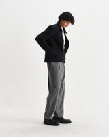 wax london men's Eldon - Midnight Navy Boiled Wool Jacket
