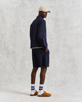 wax london men's Eldon - Navy Cotton Seersucker Jacket