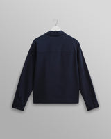 wax london men's Eldon - Navy Cotton Seersucker Jacket