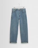 Felix – Blaue Selvedge Loose Fit Jeans mit Waschung