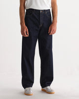 wax london men's Felix - Rinse Wash Japanese Selvedge Loose Fit Denim Jeans