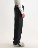 wax london men's Felix - Washed Vintage Black Loose Fit Denim Jeans