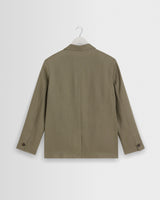 wax london men's Fintry - Khaki Linen Single-Breasted Blazer