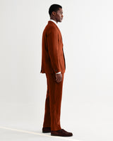 wax london men's Fintry - Rust Linen Single-Breasted Blazer