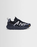 wax london men's Flower Mountain - Black Waterproof Suede And Technical Fabric Trainers