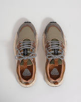 wax london men's Flower Mountain - Dark Grey Suede And Nylon Yamano 3 Trainers