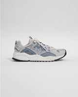 wax london men's Flower Mountain - Grey Light Blue Suede And Nylon Yamabushi Trainers