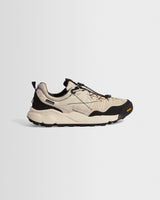 wax london men's Flower Mountain IWANO 2 - White And Black Suede And Nylon Trainers
