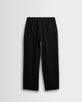 wax london men's Glencoe - Black Washed Linen Loose Fit Trousers