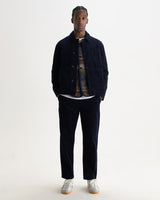 wax london men's Gower - Oatmeal And Multicolour Check Wool Gilet