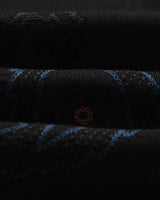 wax london men's Halcomb - Black And Multicolour Applique Corduroy Shirt