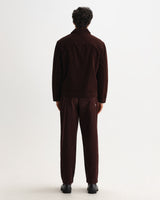 wax london men's Healey - Dark Brown Corduroy Chore Jacket