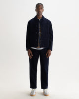 wax london men's Healey - Navy Corduroy Chore Jacket