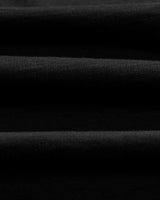 wax london men's Hill - Black Slub Organic Cotton Henley T-Shirt