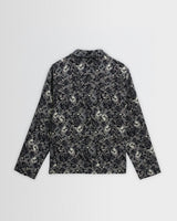 wax london men's Iggy - Navy And Ecru Tile Jacquard Jacket