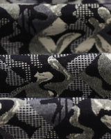 wax london men's Iggy - Navy And Ecru Tile Jacquard Jacket