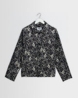 wax london men's Iggy - Navy And Ecru Tile Jacquard Jacket