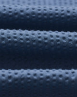 wax london men's Keats - Blue Cotton Seersucker Short-Sleeve Shirt