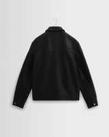 wax london men's Kendal - Black Leather Jacket