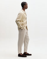wax london men's Kimpton - Beige Washed Linen Jacket