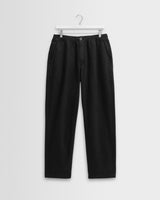 wax london men's Kurt - Black Organic Cotton Trousers