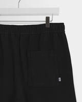 wax london men's Kurt - Black Organic Cotton Twill Shorts