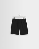 wax london men's Kurt - Black Organic Cotton Twill Shorts