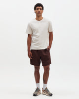 wax london men's Kurt - Brown Washed Linen Shorts
