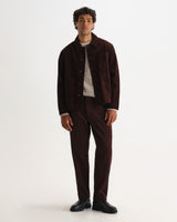 wax london men's Kurt - Dark Brown Cotton Corduroy Trouser