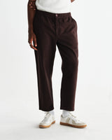 wax london men's Kurt - Dark Brown Organic Cotton Trousers