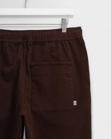 wax london men's Kurt - Dark Brown Organic Cotton Trousers