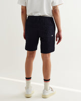wax london men's Kurt - Dark Navy Jumbo Seersucker Shorts