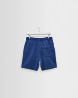 wax london men's Kurt - Indigo Dobby Textured Organic Cotton Shorts